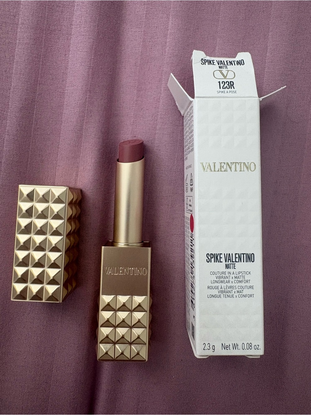 Valentino Spike Matte Lipstick — Mauve Rose